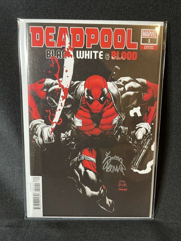 Deadpool Black White and Blood #1 Stegman Variant 1:25 1st Print NM+ SIGNED