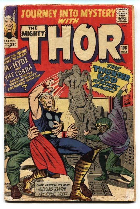 Journey into Mystery #106 comic book 1964- Thor- Jack Kirby- Silver Age G