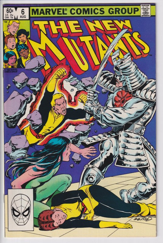 NEW MUTANTS #6 (Aug 1983) VF 8.0 white!