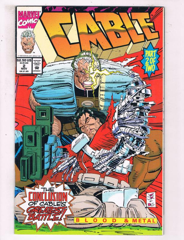 Cable 2 Vf Marvel Comics Comic Book John Romita Jr X Men Cyclops Nov 1992 De22 Hipcomic