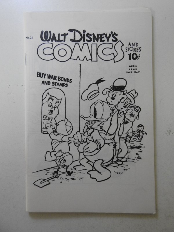 Walt Disney's Comics and Stories Vol 3 #7 B+W Ashcan version VF Condition!