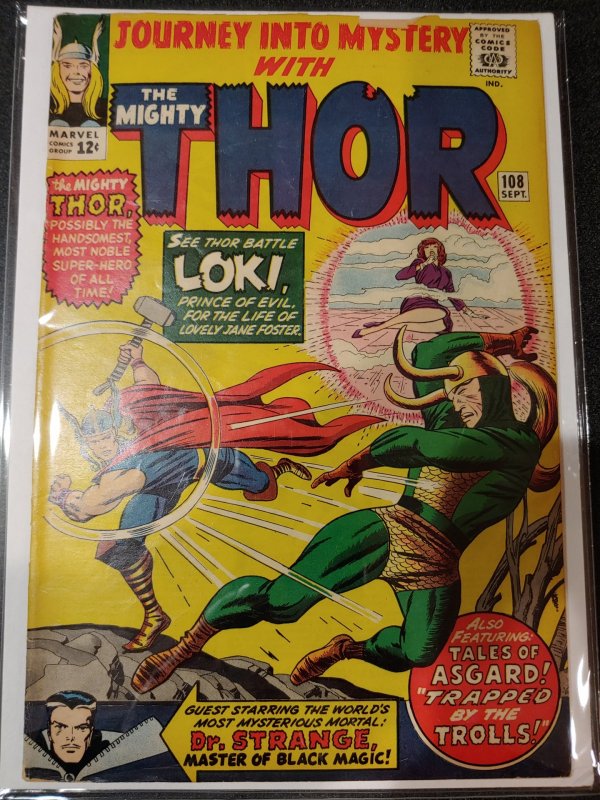 ​Journey into Mystery # 108 Loki,Doctor Strange App. fine+/vf-