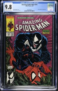 Amazing Spider-Man #316 CGC 9.8 1st Venom Cover Todd McFarlane 1989 Key HTF