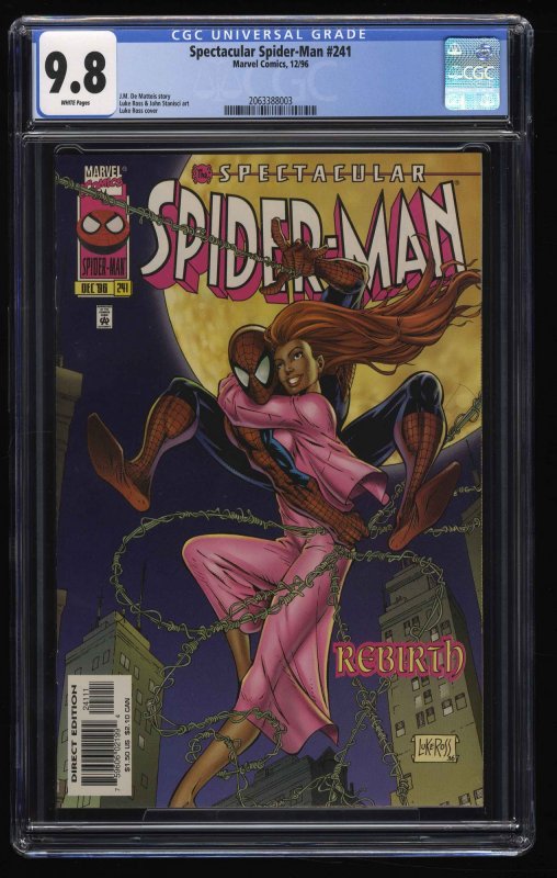 Spectacular Spider-Man #241 CGC NM/M 9.8 White Pages Luke Ross Cover!