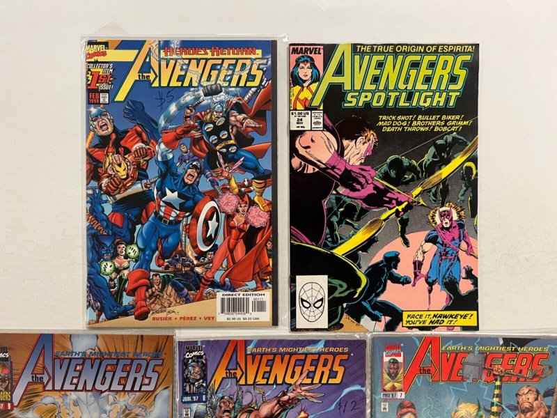 5 The Avengers Marvel Comic Books # 1 7 8 9 24 Iron Man Defenders Thor 7 JS40