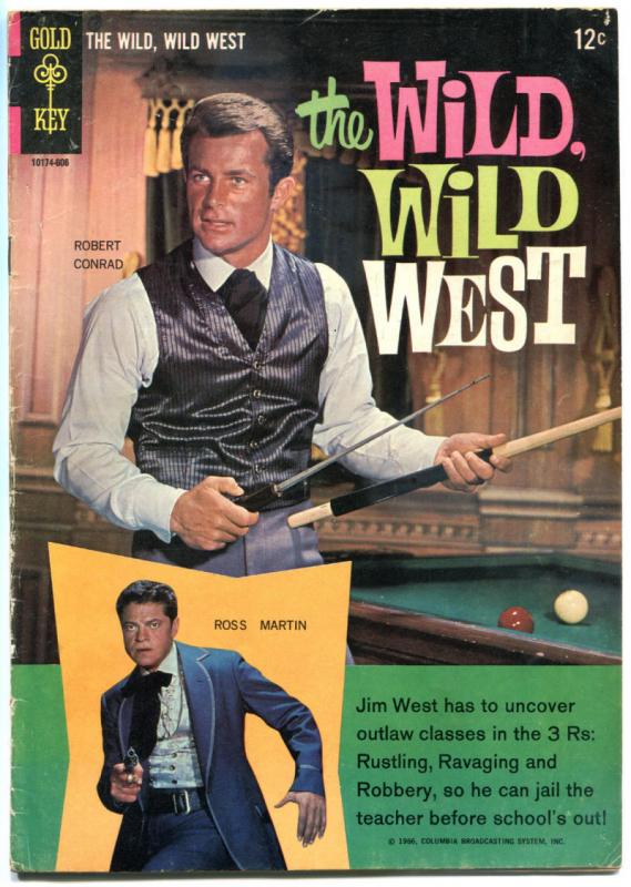 WILD WILD WEST #1, VG+, Gold Key, Robert Conrad, Martin, 1966, more TV in store