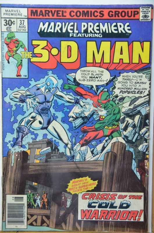 Marvel Premiere #37 (1977) 3D Man !!