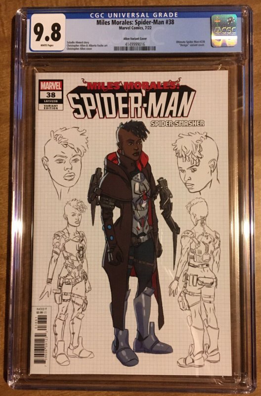 1ST BILLIE SPIDER-SLAYER Miles Morales Spider-Man #38 CGC 9.8 NM+/M 1:10 Variant