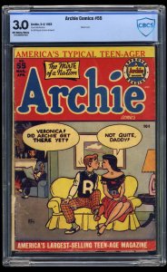 Archie Comics #55 CBCS GD/VG 3.0 Off White to White Classic Cover!