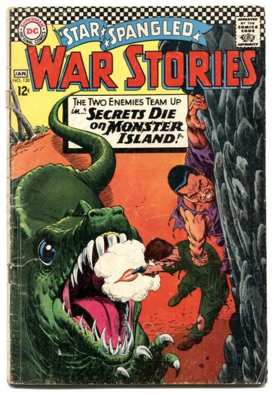 Star Spangled War Stories #130 1967- Dinosaur issue VG