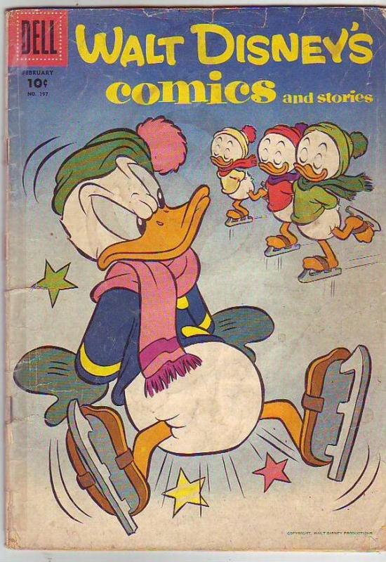 Comics and Stories, Walt Disney's #197 (Feb-57) GD- Affordable-Grade Donald D...