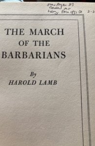 March of the barbarians, lamb, 1940