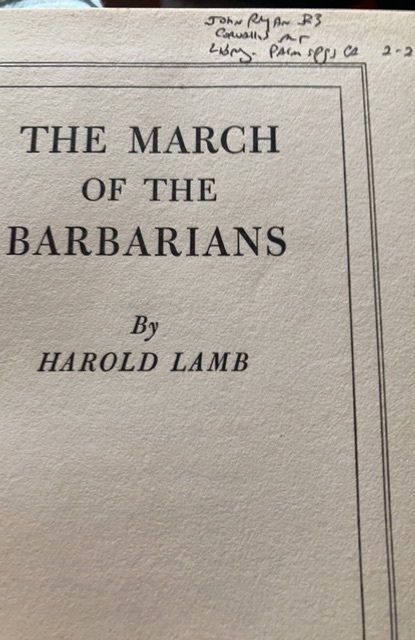 March of the barbarians, lamb, 1940