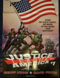 JUSTICE LEAGUE OF AMERICA #1 Promo Poster, 22 x 34, 2013, DC Unused more in our