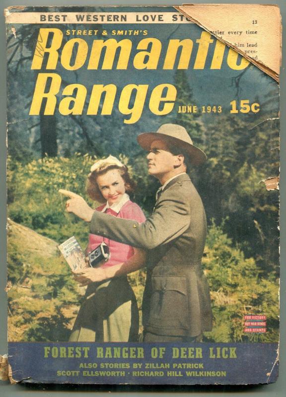 Romantic Range Pulp June 1943- Forest Ranger of Deer Lick FAIR