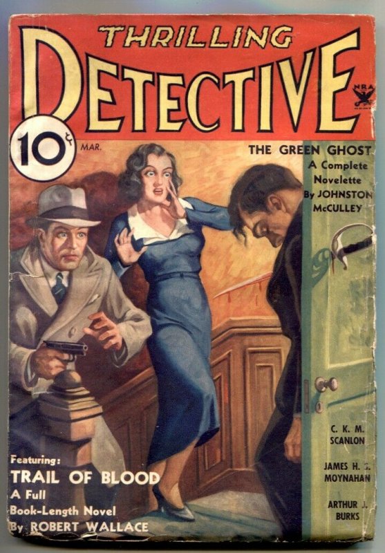 Thrilling Detective Pulp March 1934- 1st Green Ghost VG