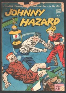 Johnny Hazard #8 1949-Standard-Frank Robbins art-crime-mystery-war-FR