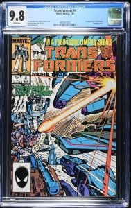 Transformers #4 1985 Marvel Comics CGC 9.8 1st app Shockwave White Pages 021