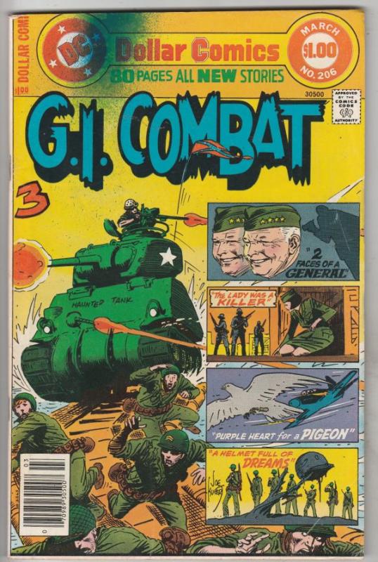 G.I. Combat #206 (Mar-78) FN+ High-Grade The Haunted Tank
