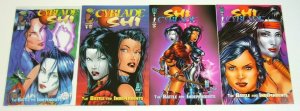 Shi/Cyblade set of (4) VF/NM battle for independents - 1st witchblade silvestri