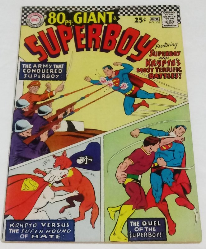 Superboy #138 (6.5-7.0) 1967 - 80pg Giant Duel of The Superboy's DC Comics ID07H