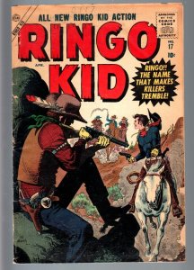 RINGO KID #17-1957-ATLAS-JOE MANEELY-SILVER AGE WESTERN-VG minus VG-