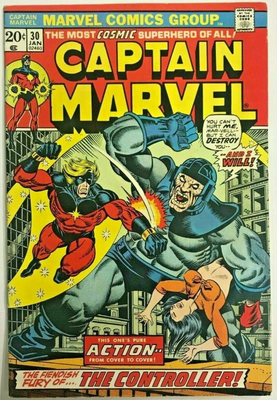 CAPTAIN MARVEL#30 FN/VF 1974  THANOS  BRONZE AGE COMICS