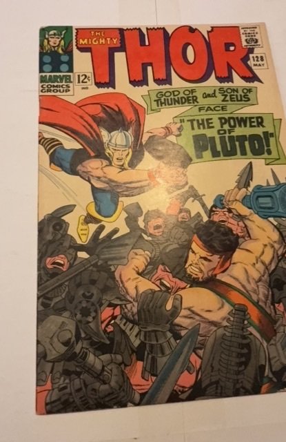 Thor #128 (1966)the power of Pluto with Hercules lite foxxing