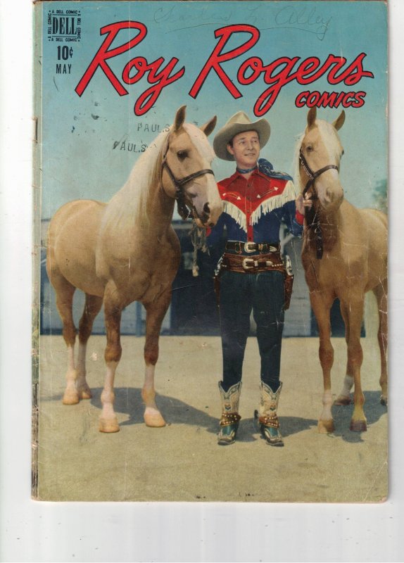 Roy Rogers Comics #5 (1948) VG Affordable-Grade Trigger Photo Cover key Wow!