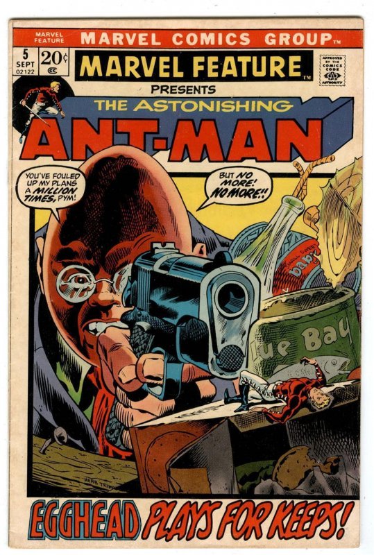 Marvel Feature #5  Sept 1972 Ant-Man Egghead Trixie-Wasp Cameo MCU Movie soon 