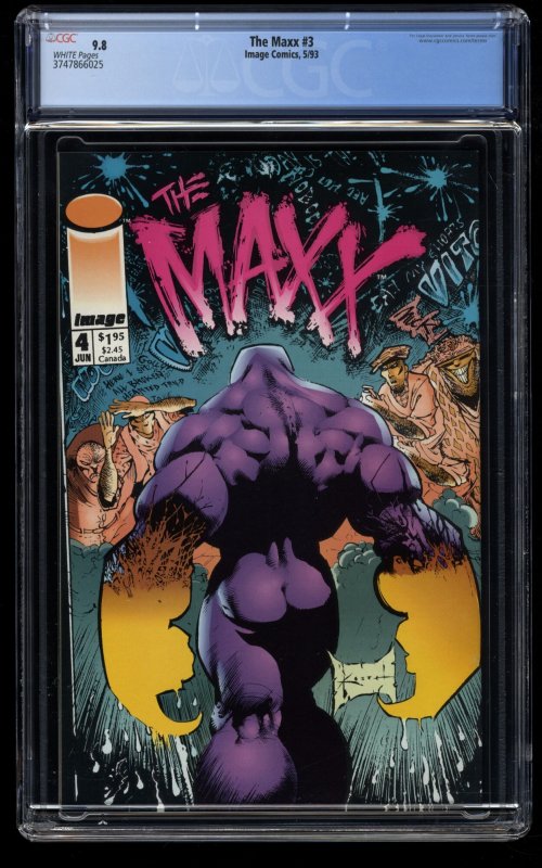 The Maxx (1993) #3 CGC NM/M 9.8 White Pages Sam Keith Story, Cover and Art!