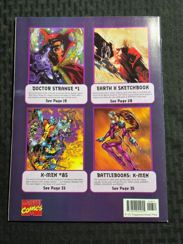 1998 Dec MARVEL COMICS CATALOG Magazine FVF 7.0 Gambit Poster / Doctor Strange