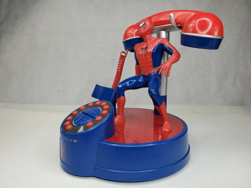 Spider-Man 2 Rotary Home Phone Vintage MARVEL Retro 2004 Limited NM