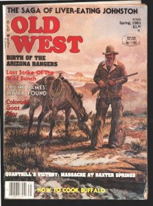 Old West -Spring 1983-Mel H. Bradshaw cover art-Birth of The Arizona Rangers-...