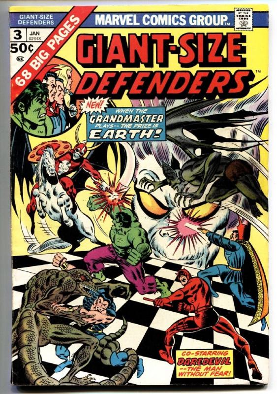 Giant-Size Defenders #3 comic book First KORVAK. Hulk Daredevil  Dr. Strange.