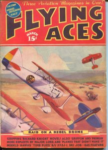 Flying Ace 3/1937-hero pulp-Kerry Keen-Al McWilliams-Dick Knight-VG