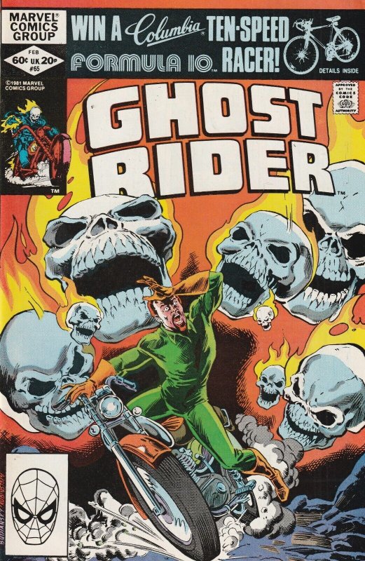 Ghost Rider # 65 Cover A VF/NM Marvel 1982 [B5]