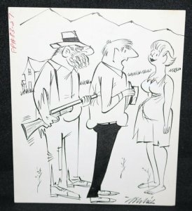 Shotgun Wedding Gag - Signed art by Charles Dennis