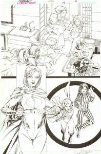 Worlds' Finest #19 p.6 - Great Power Girl - 2014 Signed art by RB Silva
