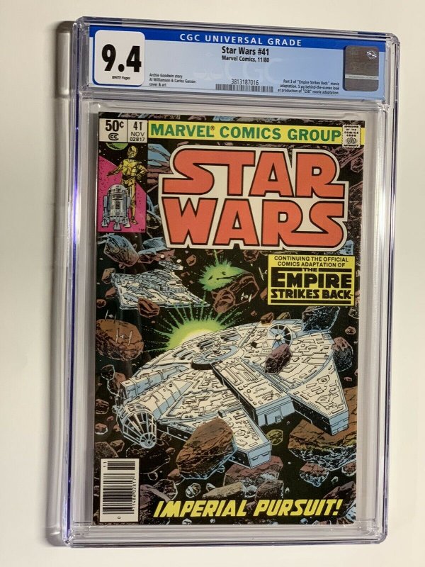 Star Wars 41 CGC 9.4 wp marvel 1980 1st yoda Newsstand Edition