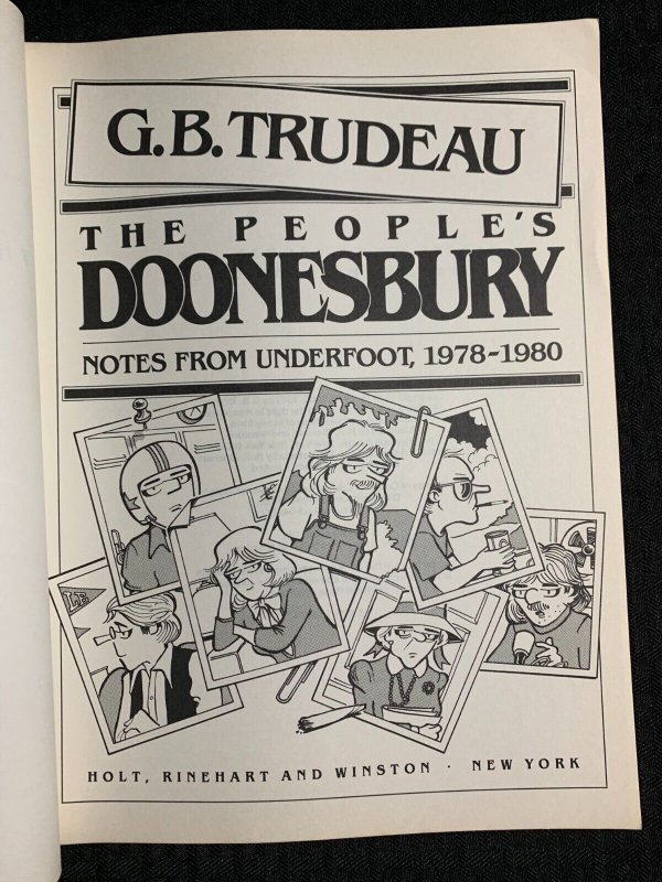 1981 THE PEOPLE'S DOONESBURY Notes Underfoot by G.B. Trudeau SC VG+ 4.5 1st HR&W