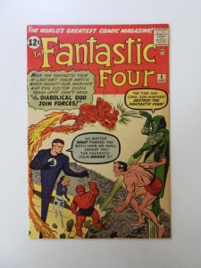 Fantastic Four #6 (1962) VG condition 2 1/2 tear front cover