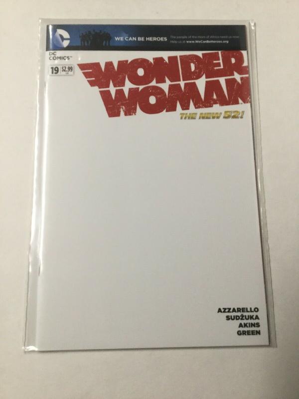 Wonder Woman 19 Nm Near Mint Blank Variant DC Comics