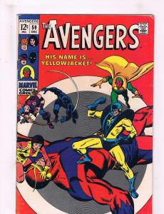 Avengers # 59 VF Marvel Comic Book 1st Yellowjacket Appearance Ant-Man KEY AD1