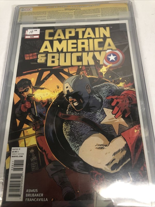 Captain America And Bucky  (2012) #626 (CGC 9.8 SS) Signed By F. Francavilla