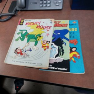 Mighty Mouse 161 168 New Terry Toon 45 Lot Run Set Collection bronze age cartoon