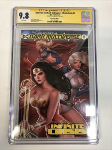 Tales From The Dark Multiverse Infinite Crisis #1 CGC SS 9.8 Signed By N. Szerdy