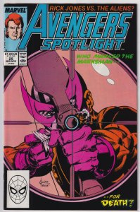 Avengers Spotlight #25 (1989) Hawkeye