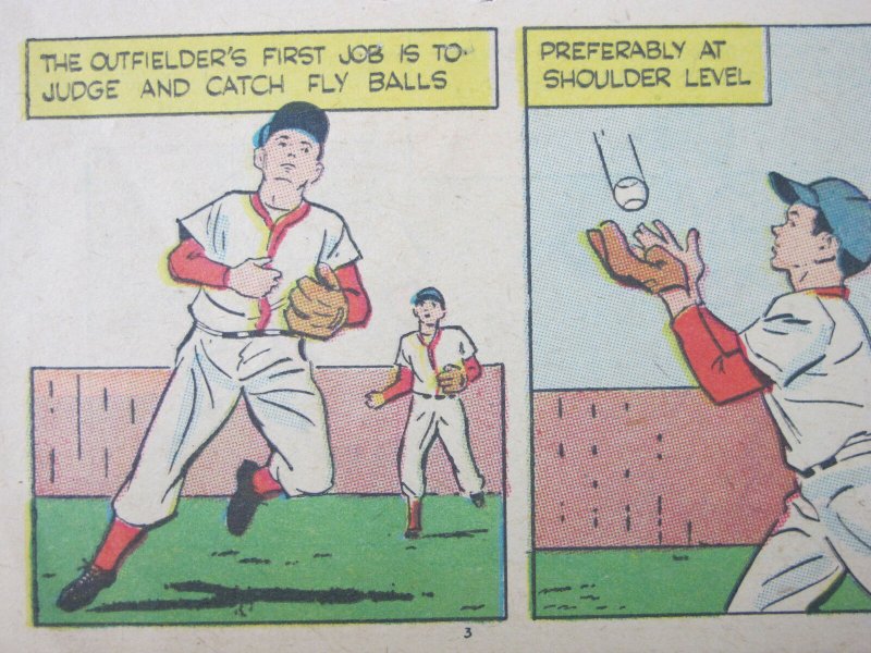 1961 Finer Points of Baseball For Everyone How to Play The Outfield Comic Book