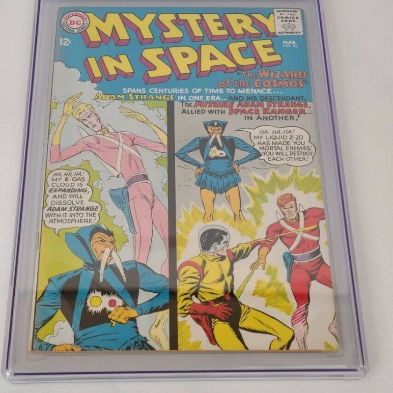 VTG 1963 Mystery in Space #98 CGC 9.0 VF/NM Adam Strange Space Ranger team-up 